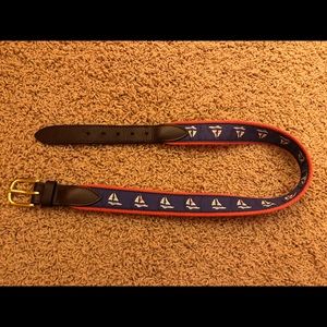 Vineyard Vines Belt Size 26 Boys Sailboats